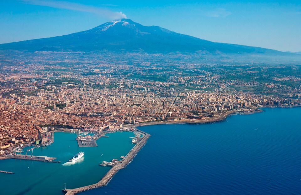 Panorama di catania etna spiagge