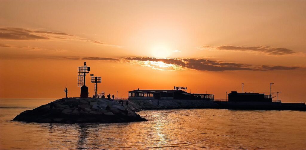 Rimini al tramonto