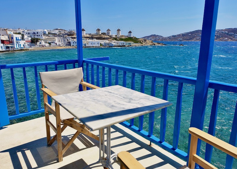 I migliori hotel per famiglia di Mykonos mykonos hotel bluetopia vista balcone