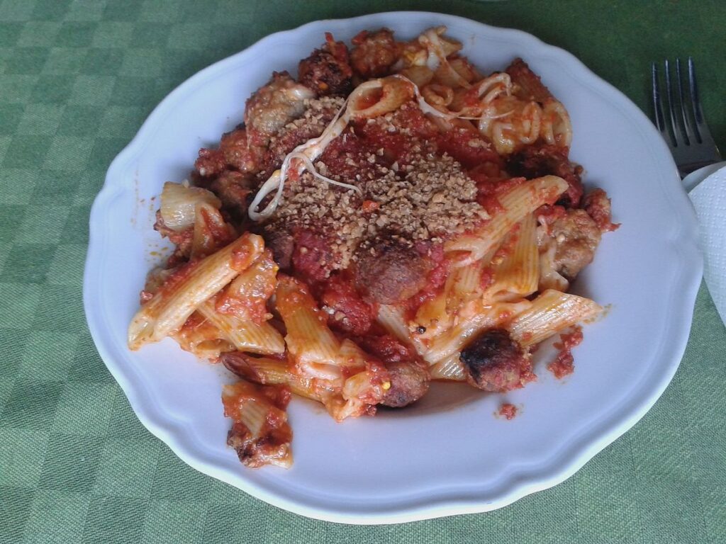 Piatto pasta ripiena calabrese