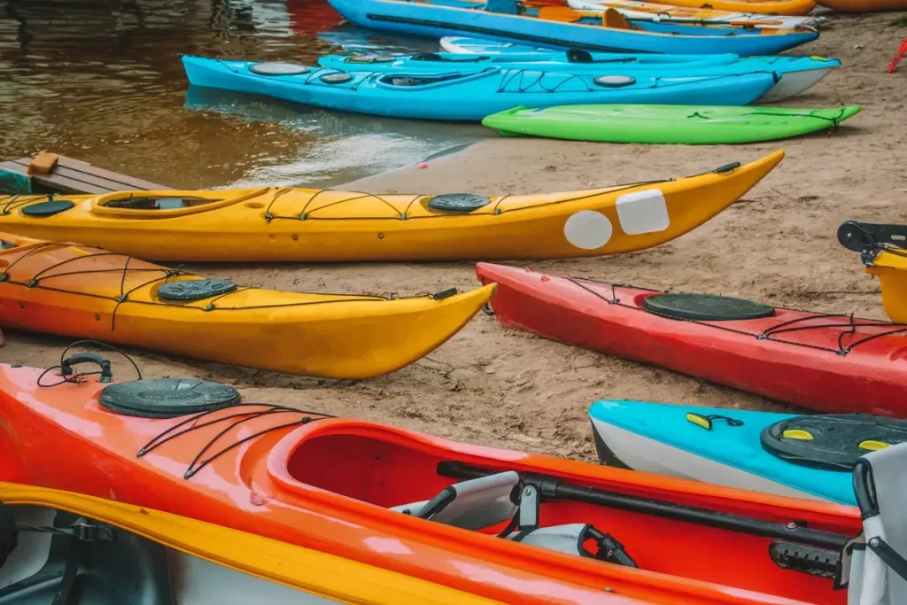 Types of Kayaks stock jpg