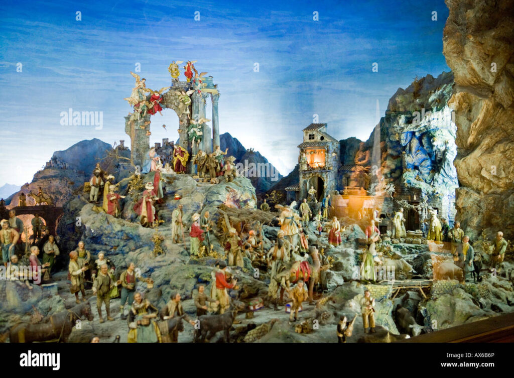 Organizzare le proprie vacanze di Natale a Napoli tradizioni e cosa vedere italia napoli un tradizionale presepe nel monastero di santa chiara axbp