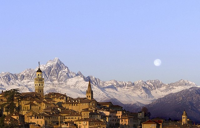 px Saluzzo with Monviso in background
