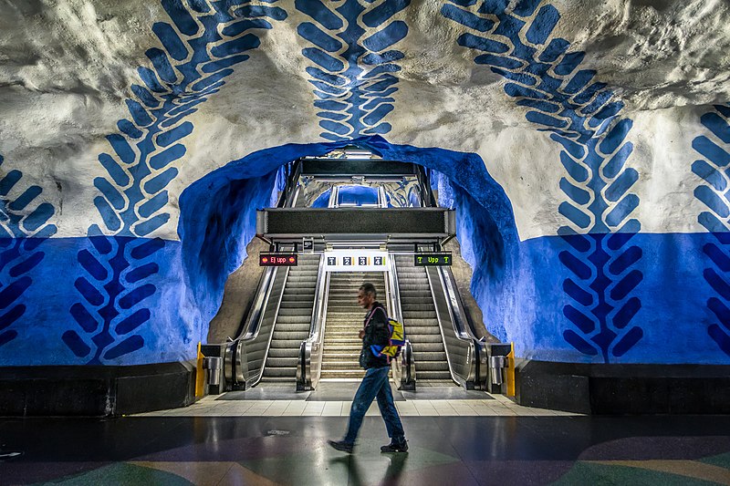 Le 10 stazioni della metropolitana più belle d'Europa T Centralen Stockholm Sweden
