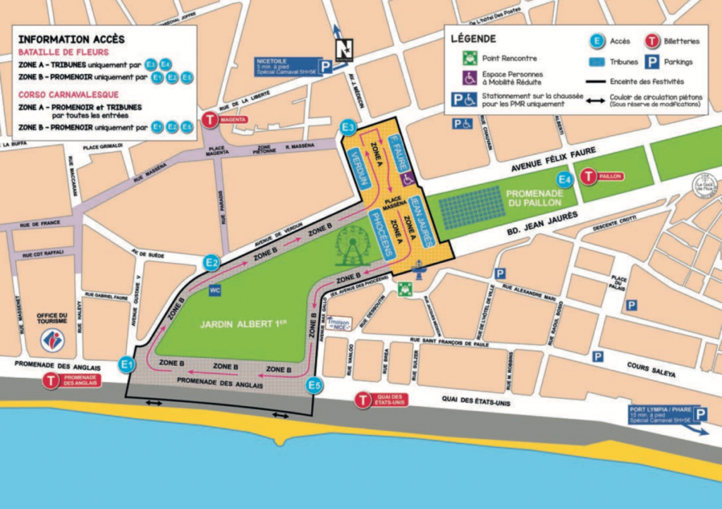 Maschere e misteri: il Carnevale di Nizza e la sua storia mappa del carnevale di Nizza