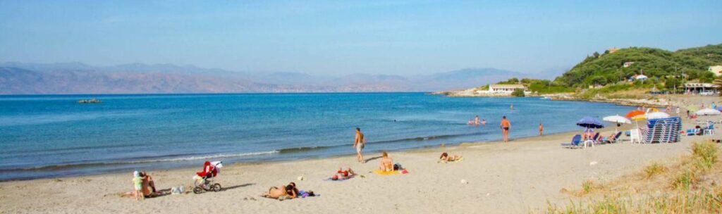 agios spiridon sandy beach in corfu