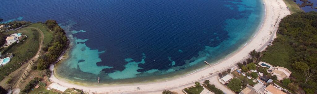 avlaki sandy beach in corfu