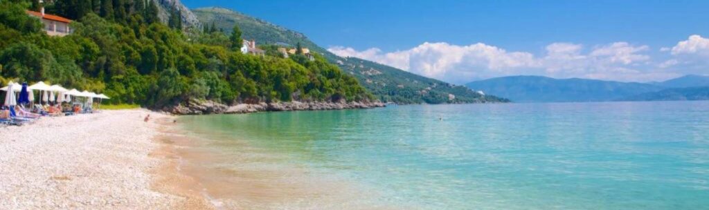 barbati sandy beach in corfu
