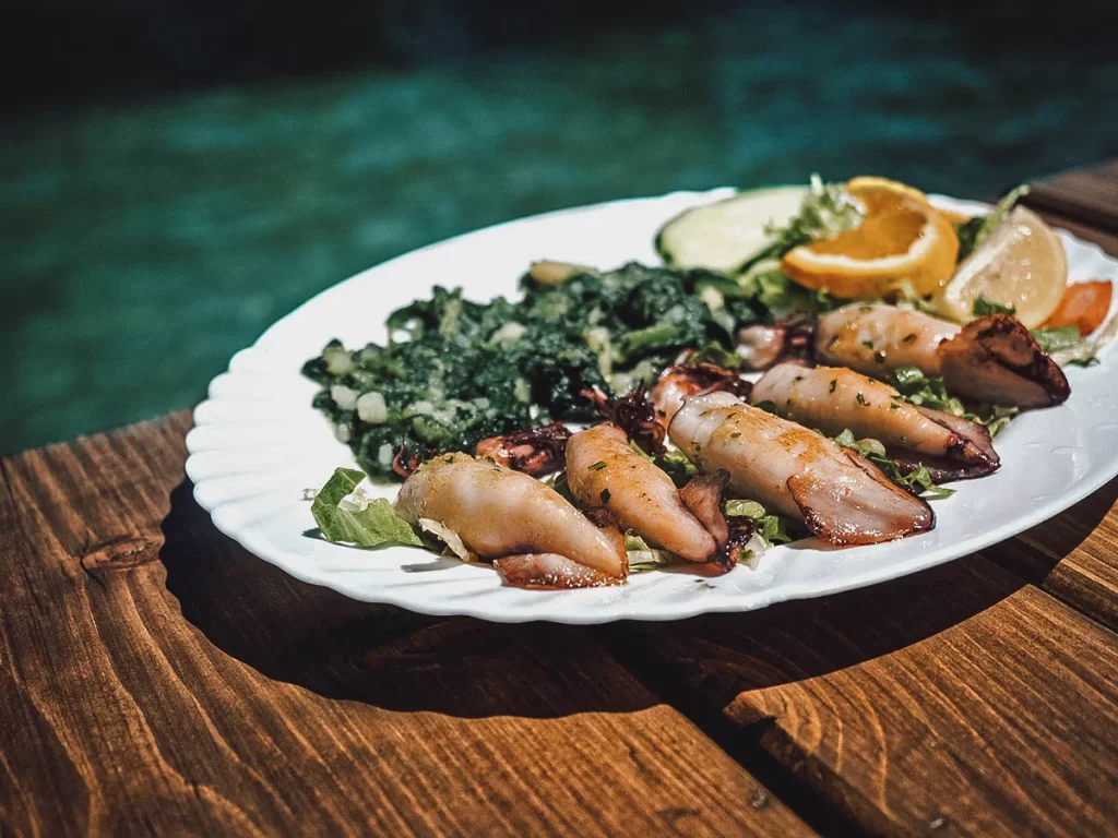 croatian food seafood grilled adriatic squid