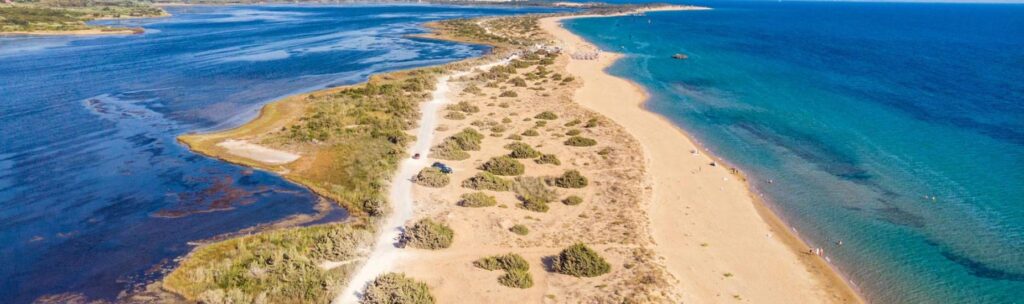 halikounas sandy beach in corfu