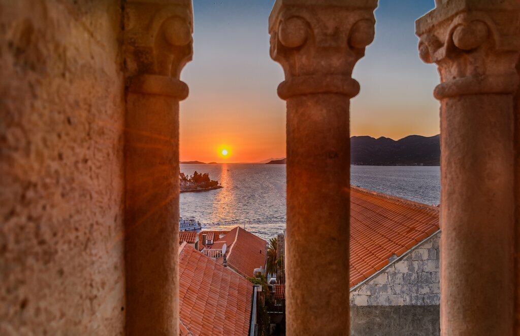 tramonto citta di korcula