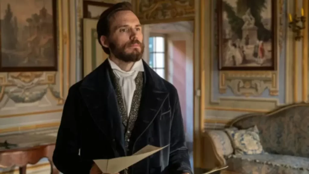 scena del conte di montecristo in un palazzo nobiliare