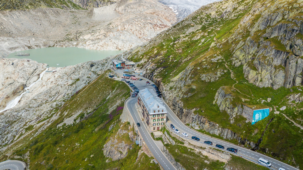 The Furka Pass with an elevation of 2,42
